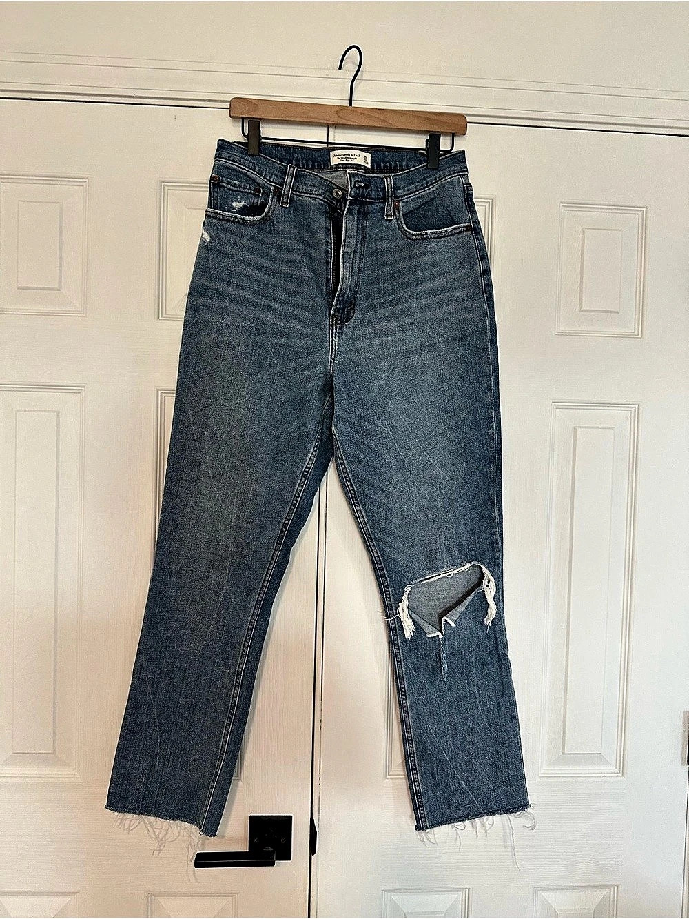 Abercrombie & Fitch The '90s Slim Straight Ultra High Rise Curve Love Jeans
